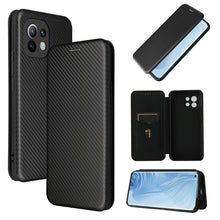 Load image into Gallery viewer, Carbon Fiber Texture Magnetic Horizontal Flip TPU + PC + PU Leather Case with Card Slot, For Xiaomi Mi 11