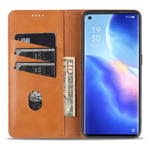 Load image into Gallery viewer, AZNS Magnetic Calf Texture Horizontal Flip Leather Case with Card Slots &amp; Holder &amp; Wallet, For Oppo Reno5 5G, For Oppo Reno5 Pro 5G, For Xiaomi Redmi Note 9 5G