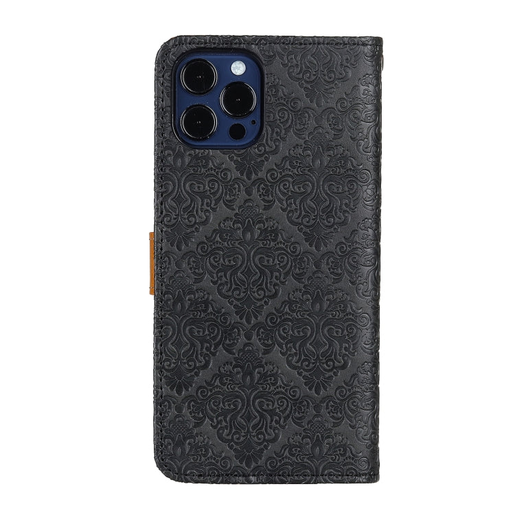 European Floral Embossed Copper Buckle Horizontal Flip PU Leather Case with Holder & Card Slots & Wallet & Photo Frame, For iPhone 12 mini, For iPhone 12 / 12 Pro, For iPhone 12 Pro Max