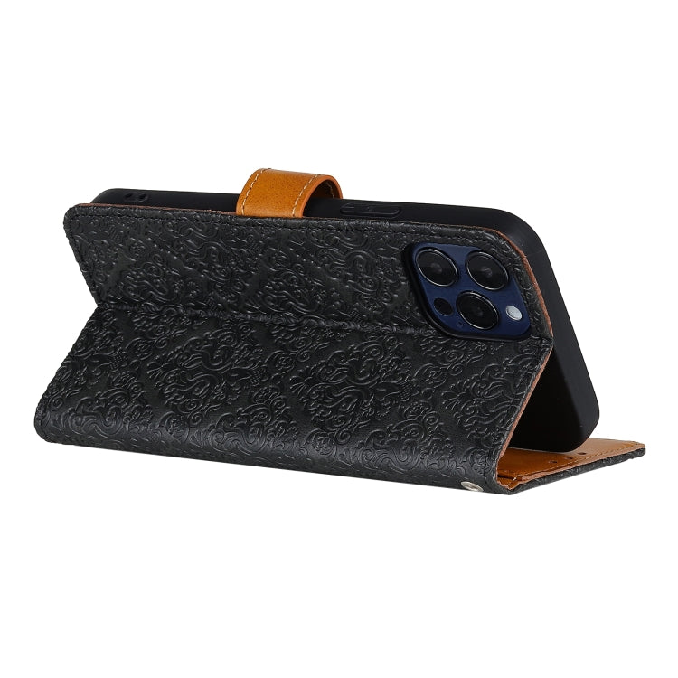 European Floral Embossed Copper Buckle Horizontal Flip PU Leather Case with Holder & Card Slots & Wallet & Photo Frame, For iPhone 12 mini, For iPhone 12 / 12 Pro, For iPhone 12 Pro Max
