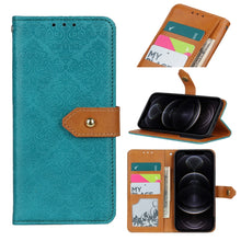 Load image into Gallery viewer, European Floral Embossed Copper Buckle Horizontal Flip PU Leather Case with Holder &amp; Card Slots &amp; Wallet &amp; Photo Frame, For iPhone 12 mini, For iPhone 12 / 12 Pro, For iPhone 12 Pro Max