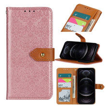 Load image into Gallery viewer, European Floral Embossed Copper Buckle Horizontal Flip PU Leather Case with Holder &amp; Card Slots &amp; Wallet &amp; Photo Frame, For iPhone 12 mini, For iPhone 12 / 12 Pro, For iPhone 12 Pro Max