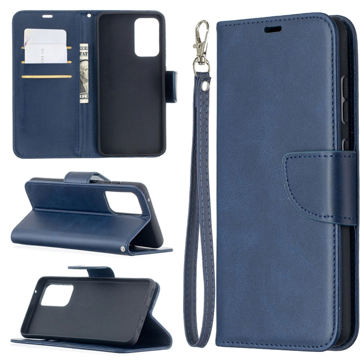 Retro Lambskin Texture Pure Color Horizontal Flip PU Leather Case with Holder & Card Slots & Wallet & Lanyard, For Samsung Galaxy A52 5G