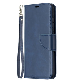 Retro Lambskin Texture Pure Color Horizontal Flip PU Leather Case with Holder & Card Slots & Wallet & Lanyard, For Samsung Galaxy A52 5G
