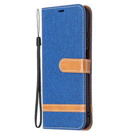 Color Matching Denim Texture Horizontal Flip Leather Case with Holder & Card Slots & Wallet & Lanyard, For Xiaomi Poco M3, For Samsung Galaxy A32 5G, For Samsung Galaxy A52 5G / 4G, For Samsung Galaxy A72 5G / 4G, For Samsung Galaxy A72 5G