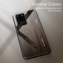 Wood Grain Glass Protective Case, For Samsung Galaxy S20, For Samsung Galaxy S20 Plus, For Samsung Galaxy S20 Ultra, For Samsung Galaxy S20 FE, For Samsung Galaxy S21 5G, For Samsung Galaxy S21 Plus, For Samsung Galaxy S21 Ultra 5G                     ...