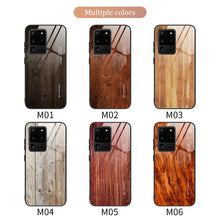 Load image into Gallery viewer, Wood Grain Glass Protective Case, For Samsung Galaxy S20, For Samsung Galaxy S20 Plus, For Samsung Galaxy S20 Ultra, For Samsung Galaxy S20 FE, For Samsung Galaxy S21 5G, For Samsung Galaxy S21 Plus, For Samsung Galaxy S21 Ultra 5G                     ...