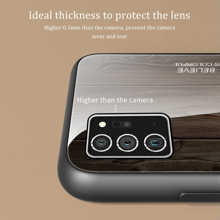 Wood Grain Glass Protective Case, For Samsung Galaxy Note20, For Samsung Galaxy Note20 Ultra, For Xiaomi Mi 10 Pro, For Xiaomi 10T / 10T Pro, For Xiaomi Mi CC9, For Xiaomi Poco X3 NFC, For Xiaomi Redmi K30 Pro, For Xiaomi Redmi Note 9S