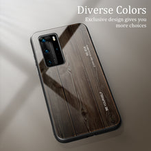 Load image into Gallery viewer, Wood Grain Glass Protective Case, For Huawei P40, For Huawei P40 Pro