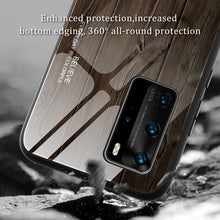 Load image into Gallery viewer, Wood Grain Glass Protective Case, For Huawei P40, For Huawei P40 Pro