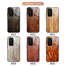 Load image into Gallery viewer, Wood Grain Glass Protective Case, For Huawei P40, For Huawei P40 Pro