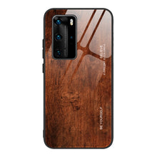 Load image into Gallery viewer, Wood Grain Glass Protective Case, For Huawei P40, For Huawei P40 Pro