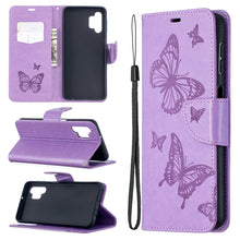 Load image into Gallery viewer, Embossing Two Butterflies Pattern Horizontal Flip PU Leather Case with Holder &amp; Card Slot &amp; Wallet &amp; Lanyard, For Samsung Galaxy A32 5G, For Samsung Galaxy A52 5G / 4G, For Samsung Galaxy A72 5G / 4G, For Xiaomi Poco M3, For Samsung Galaxy A72 5G / 4G 5G