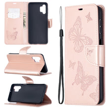 Load image into Gallery viewer, Embossing Two Butterflies Pattern Horizontal Flip PU Leather Case with Holder &amp; Card Slot &amp; Wallet &amp; Lanyard, For Samsung Galaxy A32 5G, For Samsung Galaxy A52 5G / 4G, For Samsung Galaxy A72 5G / 4G, For Xiaomi Poco M3, For Samsung Galaxy A72 5G / 4G 5G