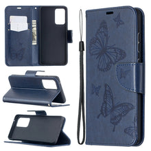 Load image into Gallery viewer, Embossing Two Butterflies Pattern Horizontal Flip PU Leather Case with Holder &amp; Card Slot &amp; Wallet &amp; Lanyard, For Samsung Galaxy A32 5G, For Samsung Galaxy A52 5G / 4G, For Samsung Galaxy A72 5G / 4G, For Xiaomi Poco M3, For Samsung Galaxy A72 5G / 4G 5G