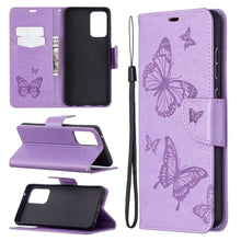 Load image into Gallery viewer, Embossing Two Butterflies Pattern Horizontal Flip PU Leather Case with Holder &amp; Card Slot &amp; Wallet &amp; Lanyard, For Samsung Galaxy A32 5G, For Samsung Galaxy A52 5G / 4G, For Samsung Galaxy A72 5G / 4G, For Xiaomi Poco M3, For Samsung Galaxy A72 5G / 4G 5G