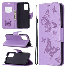 Load image into Gallery viewer, Embossing Two Butterflies Pattern Horizontal Flip PU Leather Case with Holder &amp; Card Slot &amp; Wallet &amp; Lanyard, For Samsung Galaxy A32 5G, For Samsung Galaxy A52 5G / 4G, For Samsung Galaxy A72 5G / 4G, For Xiaomi Poco M3, For Samsung Galaxy A72 5G / 4G 5G