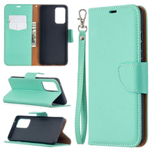 Load image into Gallery viewer, Litchi Texture Pure Color Horizontal Flip PU Leather Case with Holder &amp; Card Slots &amp; Wallet &amp; Lanyard, For Samsung Galaxy A52 5G / 4G, For Samsung Galaxy A52 5G / 4GG