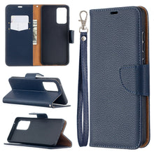 Load image into Gallery viewer, Litchi Texture Pure Color Horizontal Flip PU Leather Case with Holder &amp; Card Slots &amp; Wallet &amp; Lanyard, For Samsung Galaxy A52 5G / 4G, For Samsung Galaxy A52 5G / 4GG