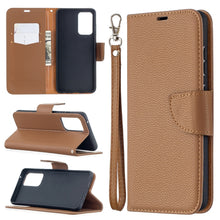 Load image into Gallery viewer, Litchi Texture Pure Color Horizontal Flip PU Leather Case with Holder &amp; Card Slots &amp; Wallet &amp; Lanyard, For Samsung Galaxy A52 5G / 4G, For Samsung Galaxy A52 5G / 4GG