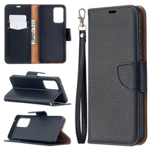 Load image into Gallery viewer, Litchi Texture Pure Color Horizontal Flip PU Leather Case with Holder &amp; Card Slots &amp; Wallet &amp; Lanyard, For Samsung Galaxy A52 5G / 4G, For Samsung Galaxy A52 5G / 4GG