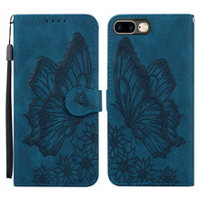 Load image into Gallery viewer, Retro Skin Feel Butterflies Embossing Horizontal Flip Leather Case with Holder &amp; Card Slots &amp; Wallet, For iPhone 6 / 6s, For iPhone 6 Plus / 6s Plus, For iPhone SE 2022 / SE 2020 / 8 / 7, For iPhone 8 Plus / 7Plus, For iPhone 11, For iPhone 11 Pro     ...