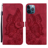 Retro Skin Feel Butterflies Embossing Horizontal Flip Leather Case with Holder & Card Slots & Wallet, For iPhone 12 Pro Max, For iPhone XR, For iPhone X / XS, For iPhone XS Max