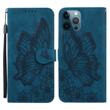 Load image into Gallery viewer, Retro Skin Feel Butterflies Embossing Horizontal Flip Leather Case with Holder &amp; Card Slots &amp; Wallet, For iPhone 12 Pro Max, For iPhone XR, For iPhone X / XS, For iPhone XS Max