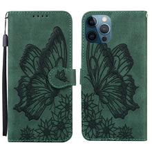 Load image into Gallery viewer, Retro Skin Feel Butterflies Embossing Horizontal Flip Leather Case with Holder &amp; Card Slots &amp; Wallet, For iPhone 12 Pro Max, For iPhone XR, For iPhone X / XS, For iPhone XS Max