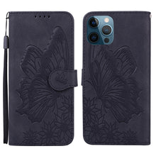 Load image into Gallery viewer, Retro Skin Feel Butterflies Embossing Horizontal Flip Leather Case with Holder &amp; Card Slots &amp; Wallet, For iPhone 12 Pro Max, For iPhone XR, For iPhone X / XS, For iPhone XS Max
