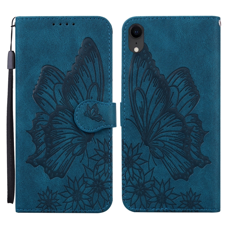 Retro Skin Feel Butterflies Embossing Horizontal Flip Leather Case with Holder & Card Slots & Wallet, For iPhone 12 Pro Max, For iPhone XR, For iPhone X / XS, For iPhone XS Max