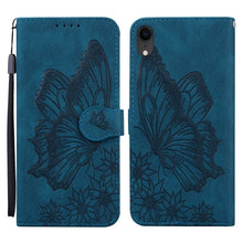 Load image into Gallery viewer, Retro Skin Feel Butterflies Embossing Horizontal Flip Leather Case with Holder &amp; Card Slots &amp; Wallet, For iPhone 12 Pro Max, For iPhone XR, For iPhone X / XS, For iPhone XS Max