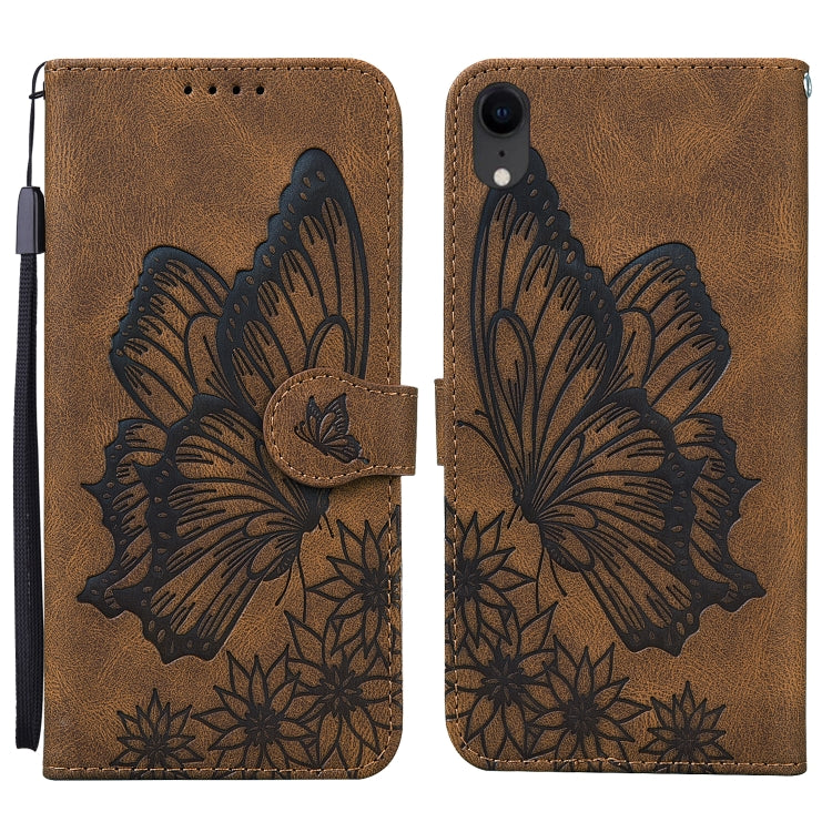 Retro Skin Feel Butterflies Embossing Horizontal Flip Leather Case with Holder & Card Slots & Wallet, For iPhone 12 Pro Max, For iPhone XR, For iPhone X / XS, For iPhone XS Max
