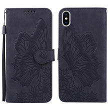 Load image into Gallery viewer, Retro Skin Feel Butterflies Embossing Horizontal Flip Leather Case with Holder &amp; Card Slots &amp; Wallet, For iPhone 12 Pro Max, For iPhone XR, For iPhone X / XS, For iPhone XS Max