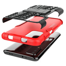 Load image into Gallery viewer, Tire Texture Shockproof TPU+PC Protective Case with Holder, For Xiaomi Poco M3 /Redmi Note 9 4G