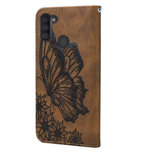 Load image into Gallery viewer, Retro Skin Feel Butterflies Embossing Horizontal Flip Leather Case with Holder &amp; Card Slots &amp; Wallet, For Samsung Galaxy A11, For Samsung Galaxy A12 5G, For Samsung Galaxy A21, For Samsung Galaxy A21s, For Samsung Galaxy A42 5G, For Samsung Galaxy A51 ...