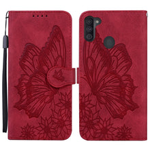 Load image into Gallery viewer, Retro Skin Feel Butterflies Embossing Horizontal Flip Leather Case with Holder &amp; Card Slots &amp; Wallet, For Samsung Galaxy A11, For Samsung Galaxy A12 5G, For Samsung Galaxy A21, For Samsung Galaxy A21s, For Samsung Galaxy A42 5G, For Samsung Galaxy A51 ...