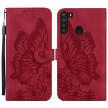 Load image into Gallery viewer, Retro Skin Feel Butterflies Embossing Horizontal Flip Leather Case with Holder &amp; Card Slots &amp; Wallet, For Samsung Galaxy A11, For Samsung Galaxy A12 5G, For Samsung Galaxy A21, For Samsung Galaxy A21s, For Samsung Galaxy A42 5G, For Samsung Galaxy A51 ...