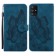 Load image into Gallery viewer, Retro Skin Feel Butterflies Embossing Horizontal Flip Leather Case with Holder &amp; Card Slots &amp; Wallet, For Samsung Galaxy A11, For Samsung Galaxy A12 5G, For Samsung Galaxy A21, For Samsung Galaxy A21s, For Samsung Galaxy A42 5G, For Samsung Galaxy A51 ...