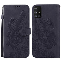 Load image into Gallery viewer, Retro Skin Feel Butterflies Embossing Horizontal Flip Leather Case with Holder &amp; Card Slots &amp; Wallet, For Samsung Galaxy A11, For Samsung Galaxy A12 5G, For Samsung Galaxy A21, For Samsung Galaxy A21s, For Samsung Galaxy A42 5G, For Samsung Galaxy A51 ...