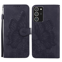 Load image into Gallery viewer, Retro Skin Feel Butterflies Embossing Horizontal Flip Leather Case with Holder &amp; Card Slots &amp; Wallet, For Samsung Galaxy A11, For Samsung Galaxy A12 5G, For Samsung Galaxy A21, For Samsung Galaxy A21s, For Samsung Galaxy A42 5G, For Samsung Galaxy A51 ...