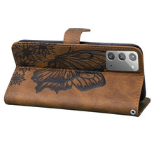 Load image into Gallery viewer, Retro Skin Feel Butterflies Embossing Horizontal Flip Leather Case with Holder &amp; Card Slots &amp; Wallet, For Samsung Galaxy Note20 5G, For Samsung Galaxy S20, For Samsung Galaxy S20 FE, For Samsung Galaxy S20+, For Samsung Galaxy S20 Ultra                ...