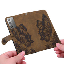Load image into Gallery viewer, Retro Skin Feel Butterflies Embossing Horizontal Flip Leather Case with Holder &amp; Card Slots &amp; Wallet, For Samsung Galaxy Note20 5G, For Samsung Galaxy S20, For Samsung Galaxy S20 FE, For Samsung Galaxy S20+, For Samsung Galaxy S20 Ultra                ...