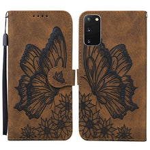 Load image into Gallery viewer, Retro Skin Feel Butterflies Embossing Horizontal Flip Leather Case with Holder &amp; Card Slots &amp; Wallet, For Samsung Galaxy Note20 5G, For Samsung Galaxy S20, For Samsung Galaxy S20 FE, For Samsung Galaxy S20+, For Samsung Galaxy S20 Ultra                ...