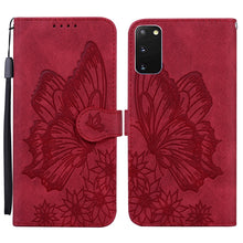 Load image into Gallery viewer, Retro Skin Feel Butterflies Embossing Horizontal Flip Leather Case with Holder &amp; Card Slots &amp; Wallet, For Samsung Galaxy Note20 5G, For Samsung Galaxy S20, For Samsung Galaxy S20 FE, For Samsung Galaxy S20+, For Samsung Galaxy S20 Ultra                ...