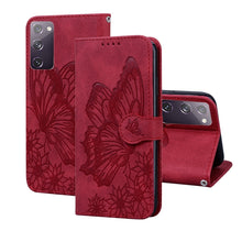 Load image into Gallery viewer, Retro Skin Feel Butterflies Embossing Horizontal Flip Leather Case with Holder &amp; Card Slots &amp; Wallet, For Samsung Galaxy Note20 5G, For Samsung Galaxy S20, For Samsung Galaxy S20 FE, For Samsung Galaxy S20+, For Samsung Galaxy S20 Ultra                ...