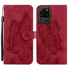 Load image into Gallery viewer, Retro Skin Feel Butterflies Embossing Horizontal Flip Leather Case with Holder &amp; Card Slots &amp; Wallet, For Samsung Galaxy Note20 5G, For Samsung Galaxy S20, For Samsung Galaxy S20 FE, For Samsung Galaxy S20+, For Samsung Galaxy S20 Ultra                ...