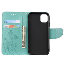 Load image into Gallery viewer, Butterfly Flower Pattern Horizontal Flip Leather Case with Holder &amp; Card Slots &amp; Wallet, For iPhone 11 Pro, For iPhone 11, For iPhone 11 Pro Max