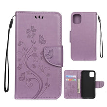 Load image into Gallery viewer, Butterfly Flower Pattern Horizontal Flip Leather Case with Holder &amp; Card Slots &amp; Wallet, For iPhone 11 Pro, For iPhone 11, For iPhone 11 Pro Max