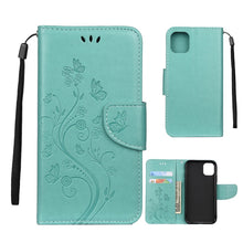 Load image into Gallery viewer, Butterfly Flower Pattern Horizontal Flip Leather Case with Holder &amp; Card Slots &amp; Wallet, For iPhone 11 Pro, For iPhone 11, For iPhone 11 Pro Max